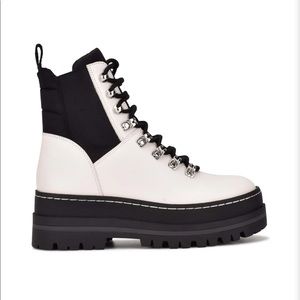 Marc Fisher Plune Lace Up Combat Boot